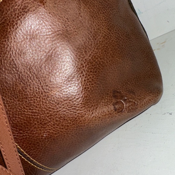 Patricia Nash leather Tan and Brown Shoulder satchel, tote - Picture 10 of 12